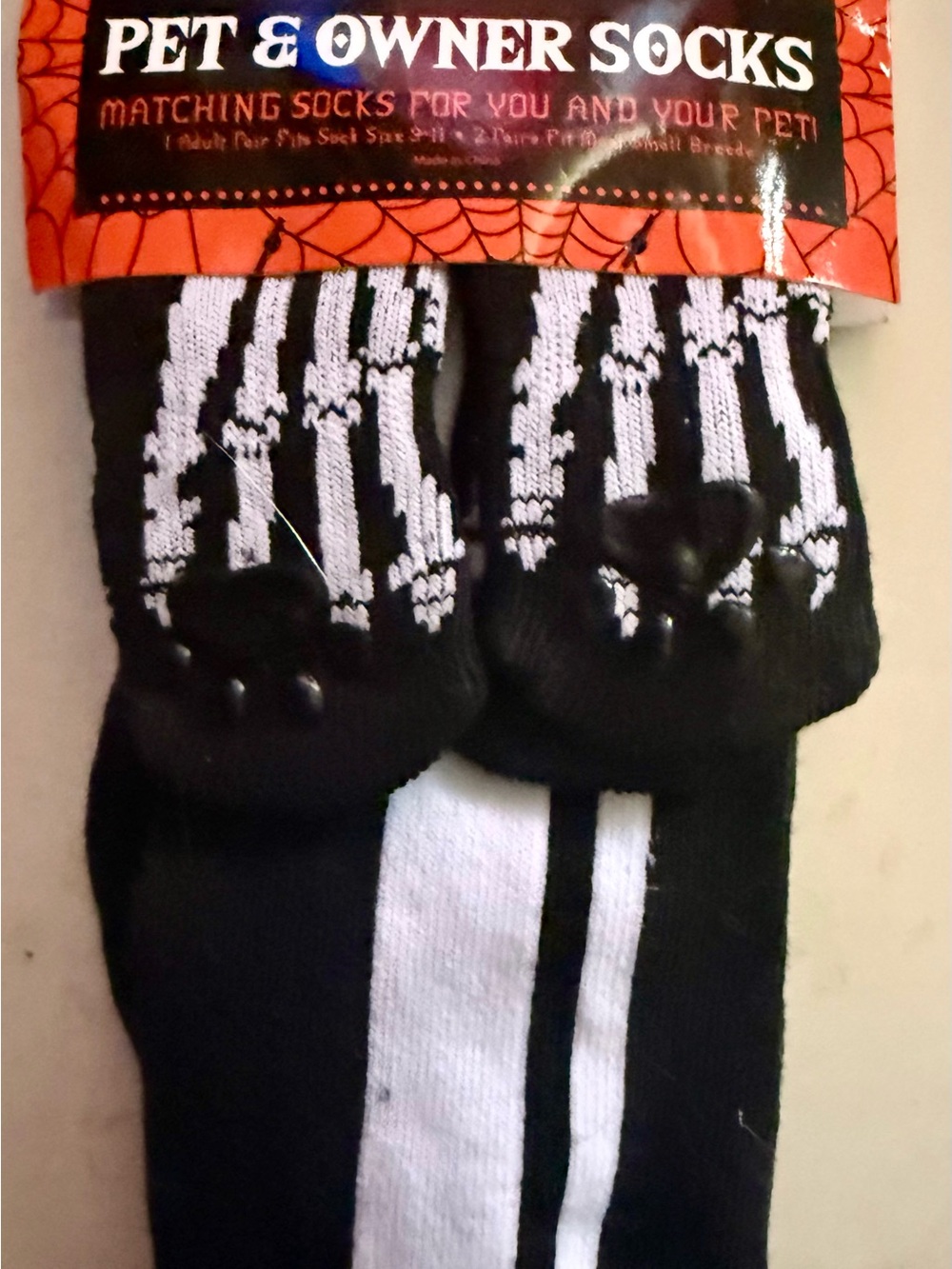 Pet & Owner Matching Black and White Socks -